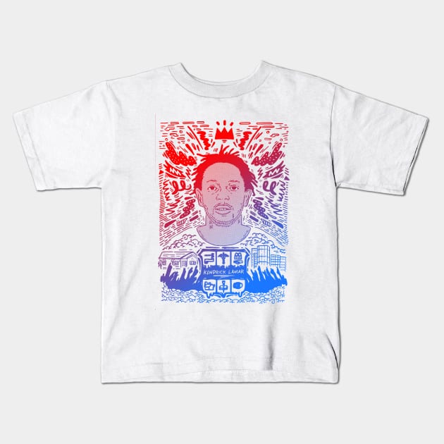 Kendrick Lamar Kids T-Shirt by geolaw